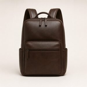 Executive Leather Laptop Backpack
